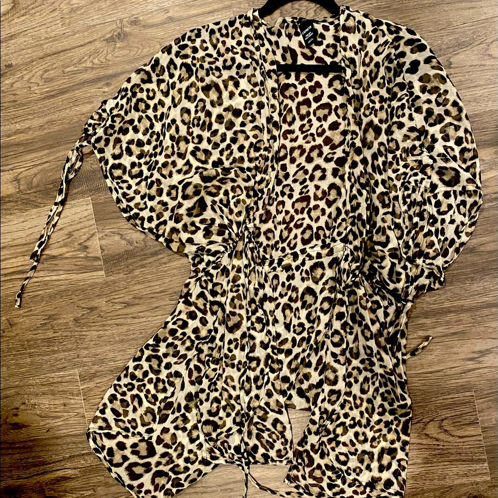 Express, sheer kimono/coverup, animal print. NWOT